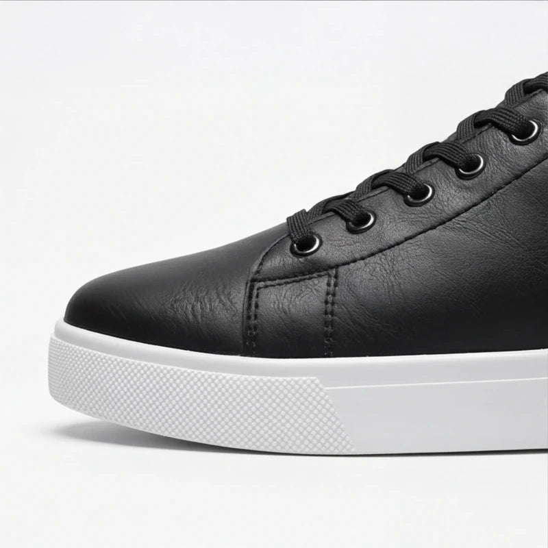 Maddison Leather Sneakers - Black - men's shoes - Hendlys - Image 5