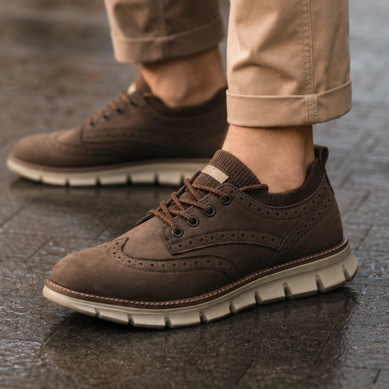 Peterson Suede Sneakers - Brown - casual sneakers - Hendlys - Image 4