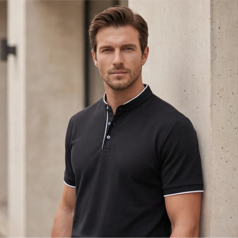 Jenson Polo Shirt - Black - polo shirt - Hendlys - Image 3