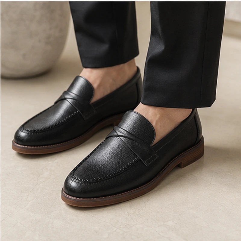 Bellagio Leather Driving Loafer - Black - italian leather - Hendlys - Image 4