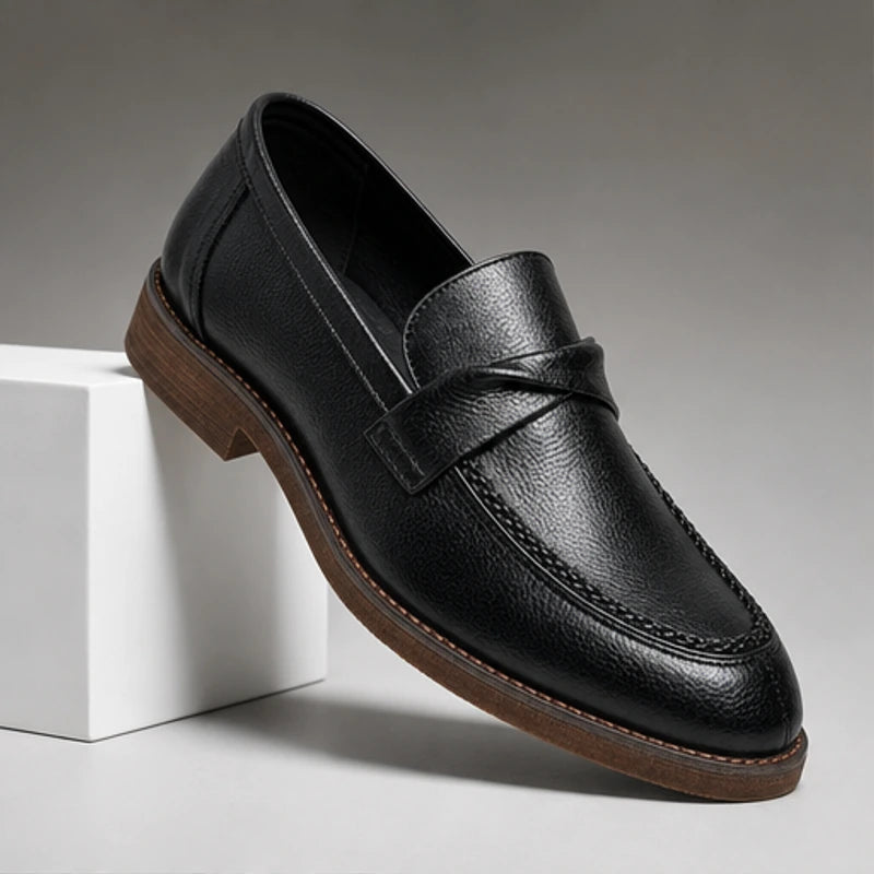 Bellagio Leather Driving Loafer - Black - Loafers - Hendlys - Image 1