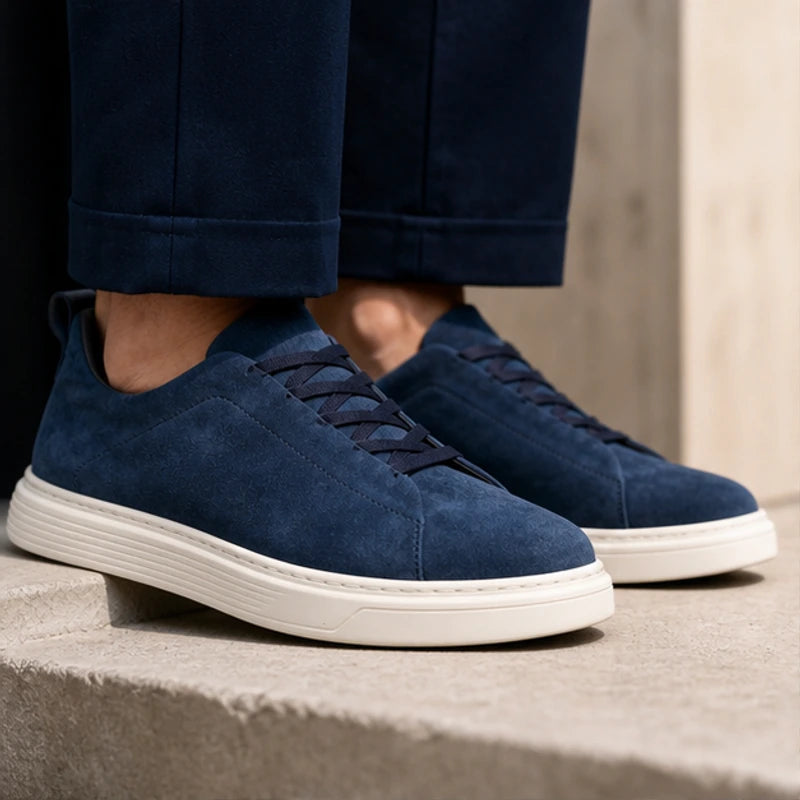 Altman Suede Sneakers - Blue - slip-on sneakers - Hendlys - Image 4