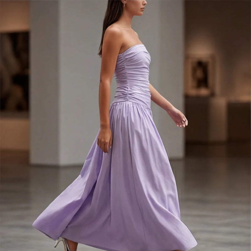 Grazania Strapless Dress - Lavender - strapless dress - Hendlys - Image 3