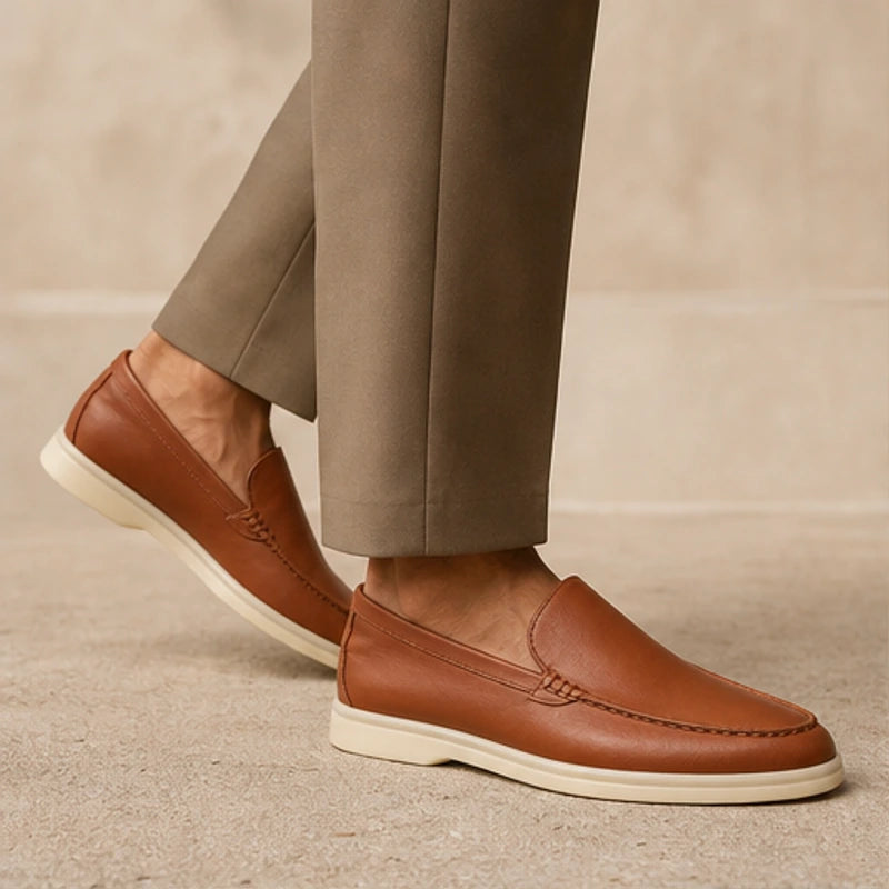 Bexley Hand-Burnished Leather Loafer - Brown - men's loafers - Hendlys - Image 3