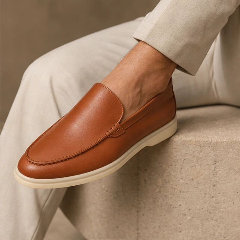 Bexley Hand-Burnished Leather Loafer - Brown - hand-burnished leather - Hendlys - Image 5