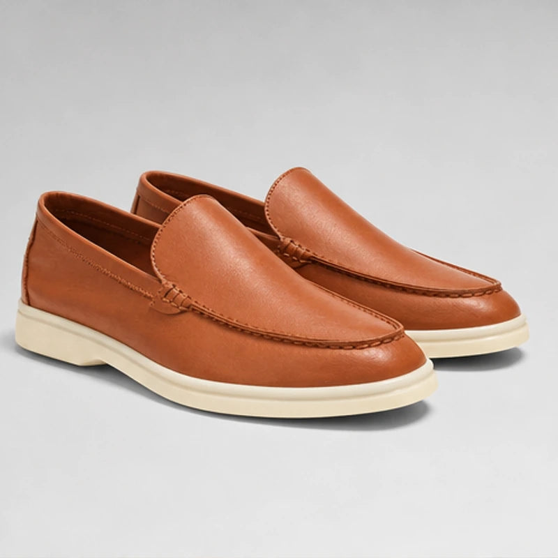 Bexley Hand-Burnished Leather Loafer - Brown - mens shoes - Hendlys - Image 6