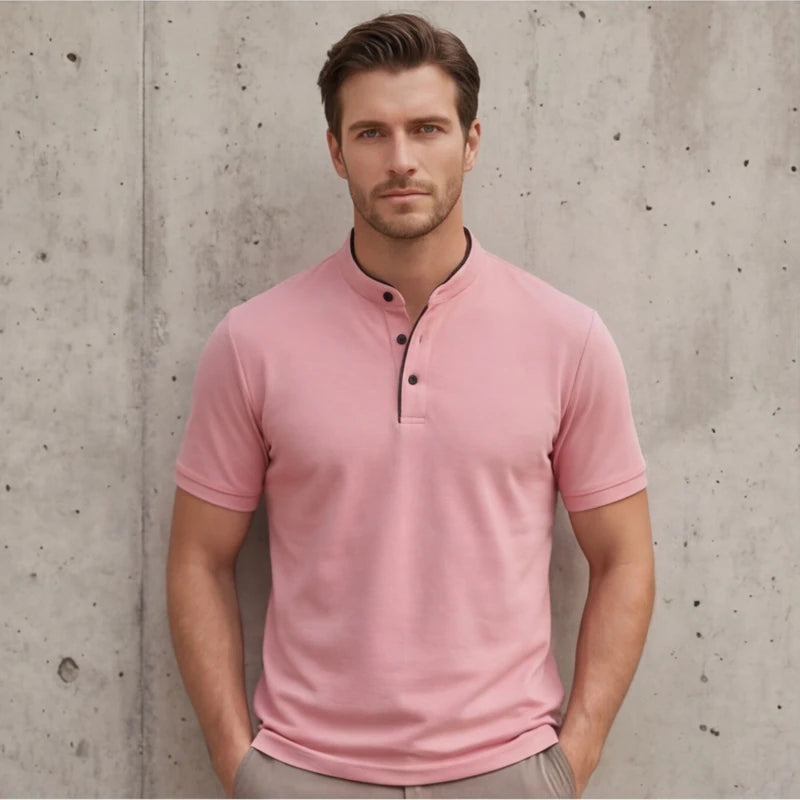 Jenson Polo Shirt - Pink - casual polo - Hendlys - Image 7