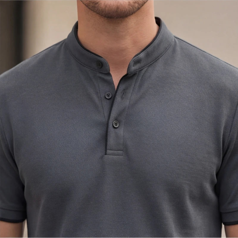 Jenson Polo Shirt - Dark Grey - loose fit - Hendlys - Image 5