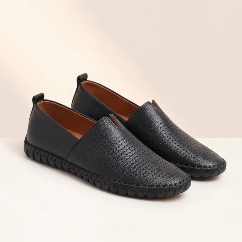 Sartoria Italia Loafers - Black - cushioned footbed - Hendlys - Image 6