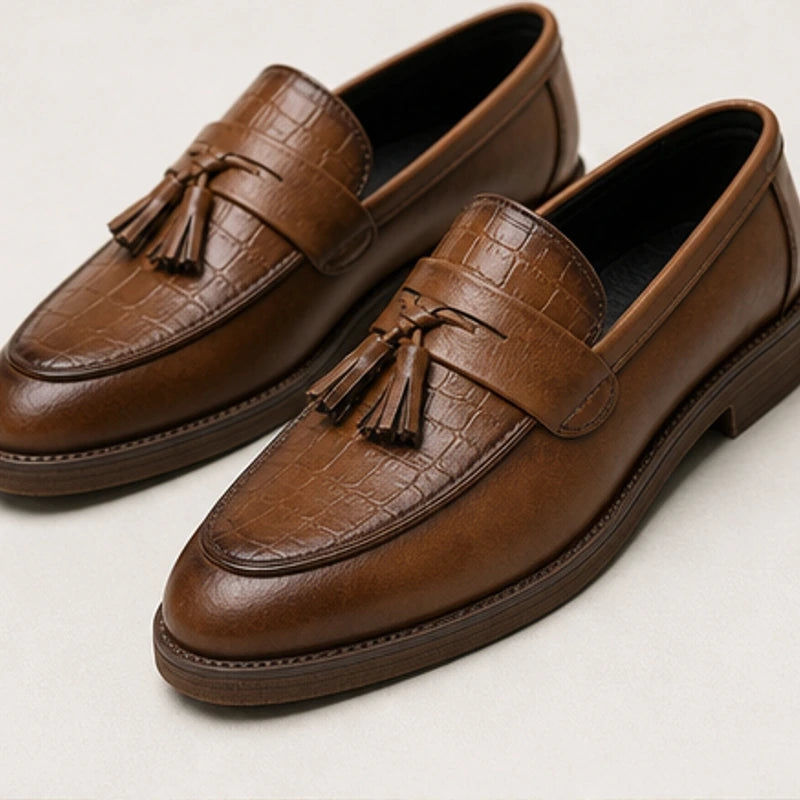 Arno Leather Tassel Loafer - Brown - loafers - Hendlys - Image 2