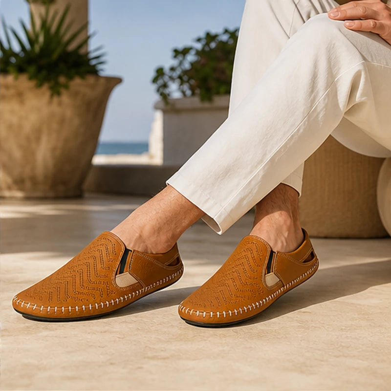 Lido Coastal Leather Sandal - Brown - leather sandals - Hendlys - Image 3
