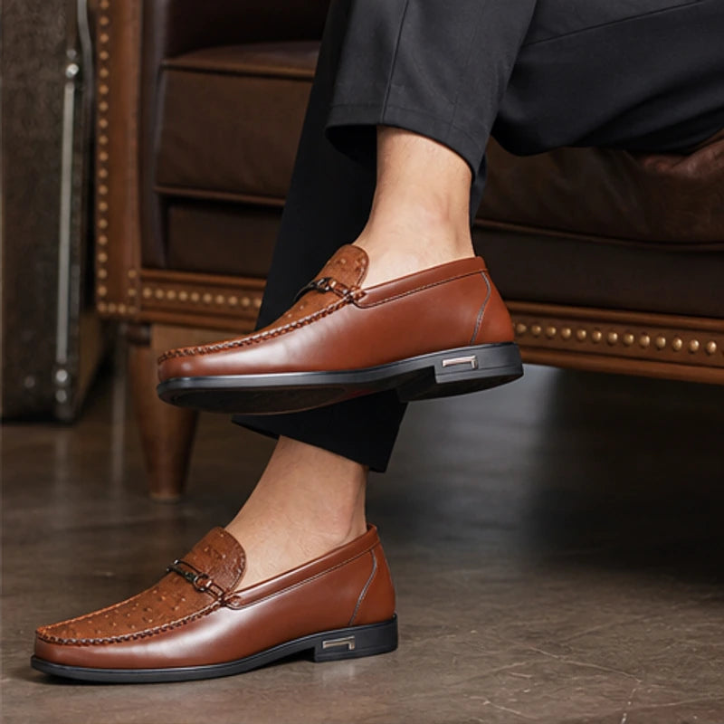 Alden Textured Bit Loafer - Brown - bit loafer - Hendlys - Image 3