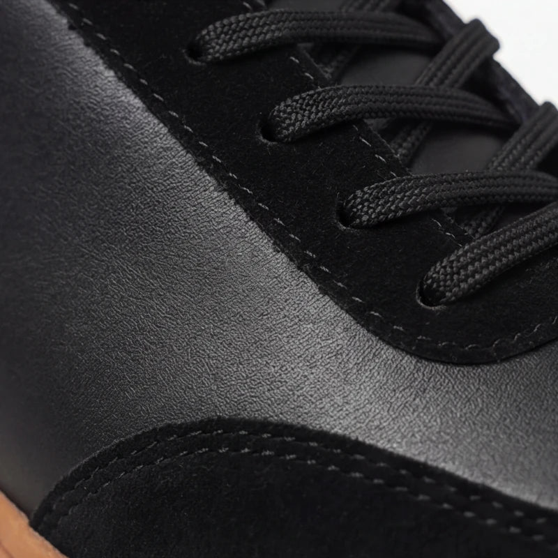 Monaco Leather Shoes - Black - suede sneakers - Hendlys - Image 4