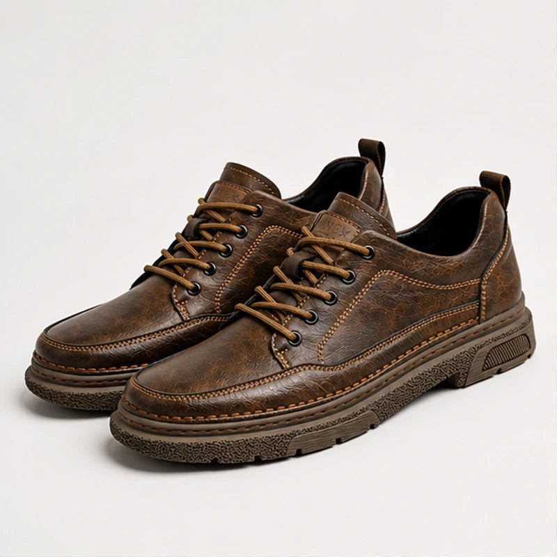 Bergman Leather Sneakers - Brown - chunky sole - Hendlys - Image 7