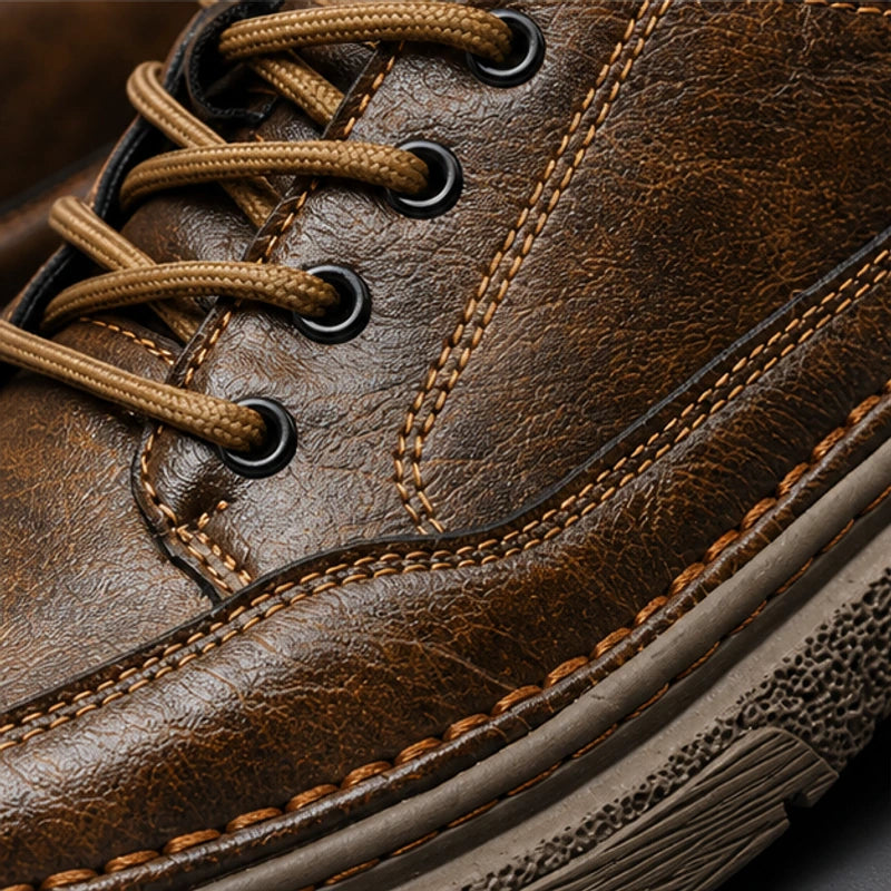Bergman Leather Sneakers - Brown - men's sneakers - Hendlys - Image 2