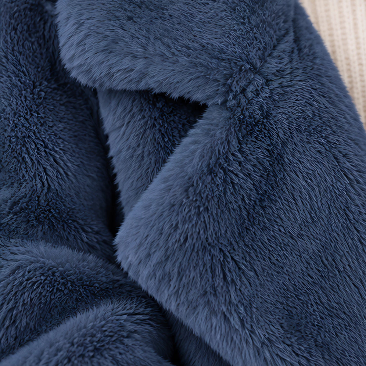 Adela Women's Oversized-Lapel Fur Coat - Blue - women's coat - Hendlys - Image 6