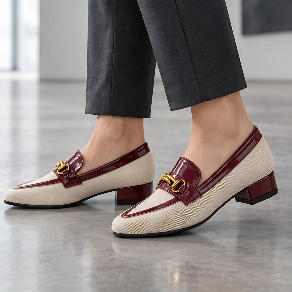 Alethea Women's Woven Bit Loafers - Brown - Shoes - Hendlys - Image 2