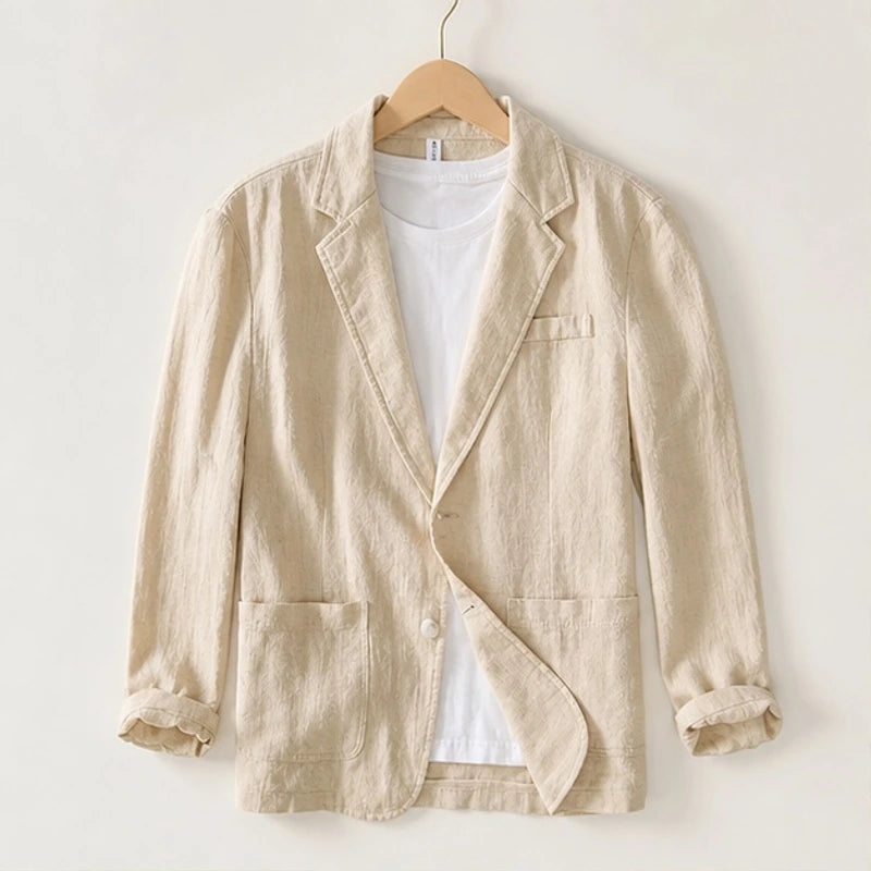 Ashford Linen Blazer - Khaki - linen blazer - Hendlys - Image 3