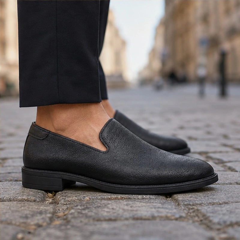 Aston Polished Leather Loafers - Black - men's loafers - Hendlys - Image 2