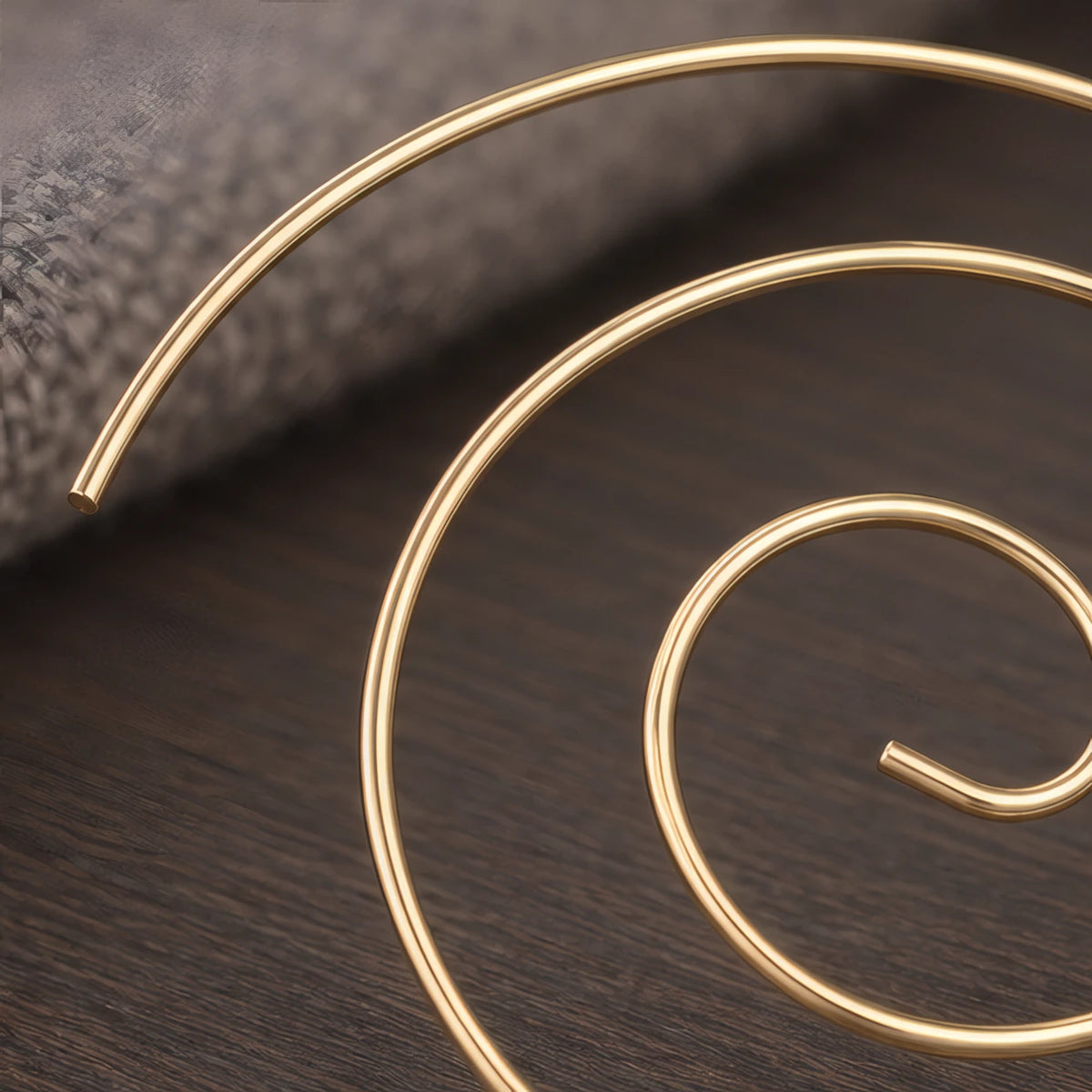 Azura Sculptural Spiral Hoop Earrings - Gold - jewelry - Hendlys - Image 3