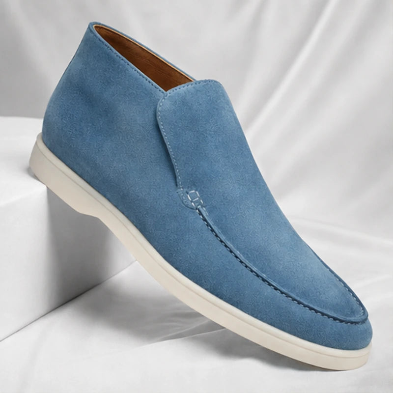 Marlow Suede Chukka Loafer - Blue - Loafers - Hendlys - Image 1