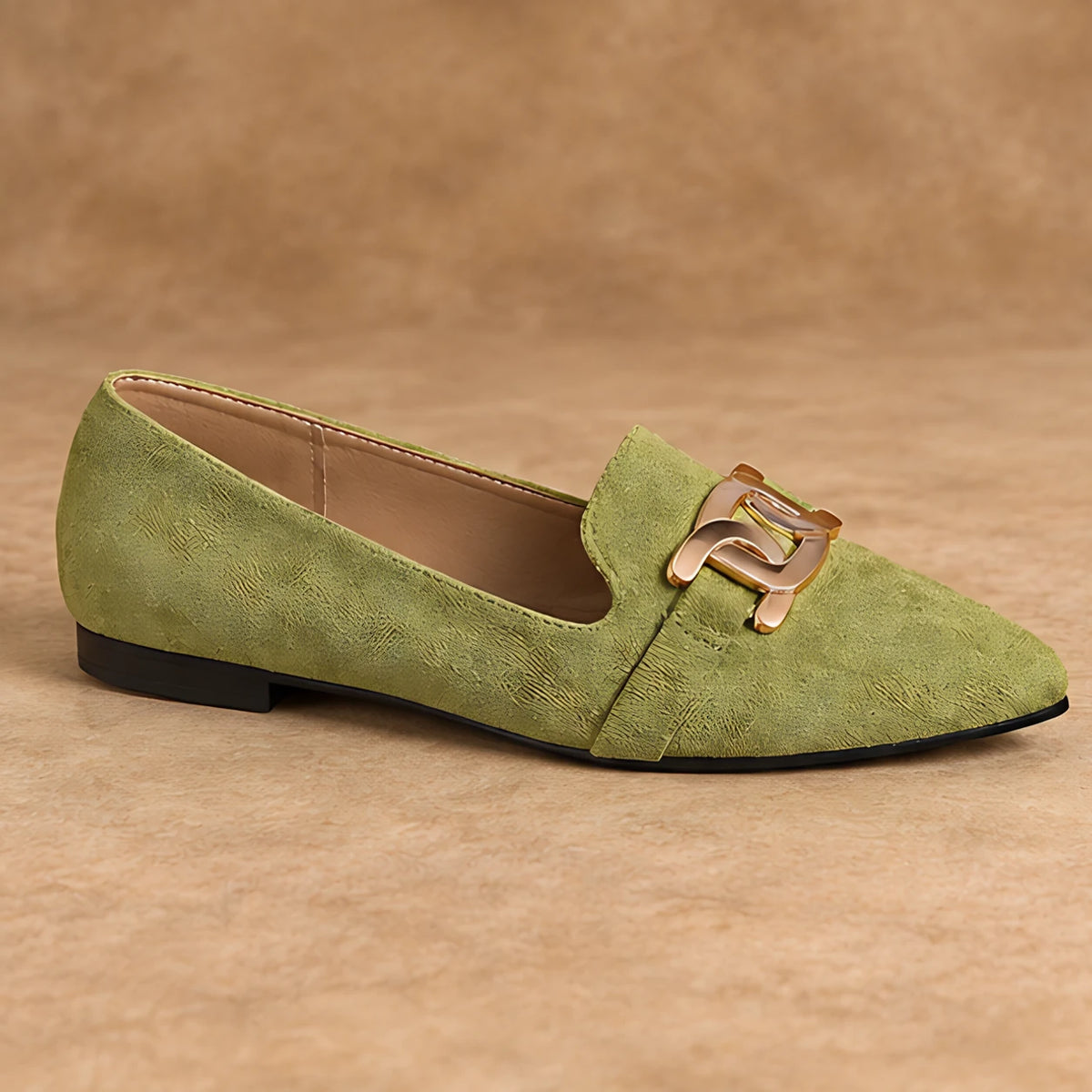 Beatrice Women's Low-Heel Suede Loafers - Matcha Green - Shoes - Hendlys - Image 3