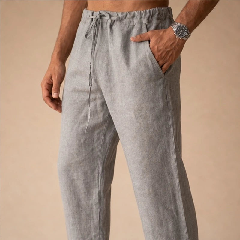 Binatchi Linen Trousers - Gray - linen pants - Hendlys - Image 3