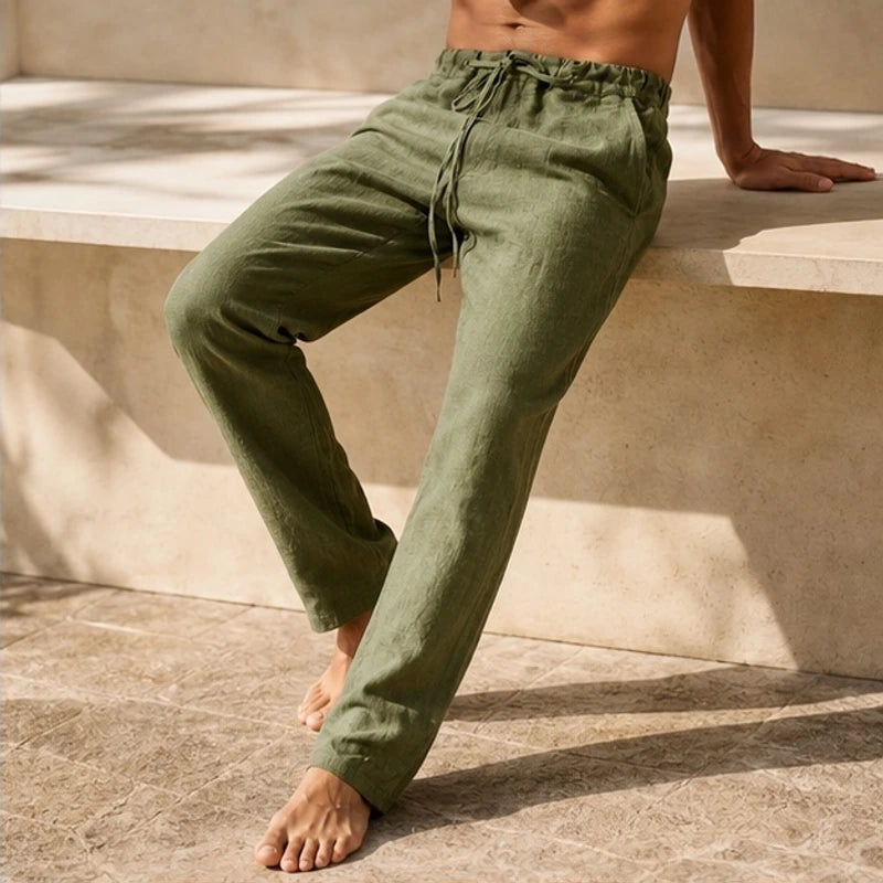 Binatchi Linen Trousers - Green - linen trousers - Hendlys - Image 2