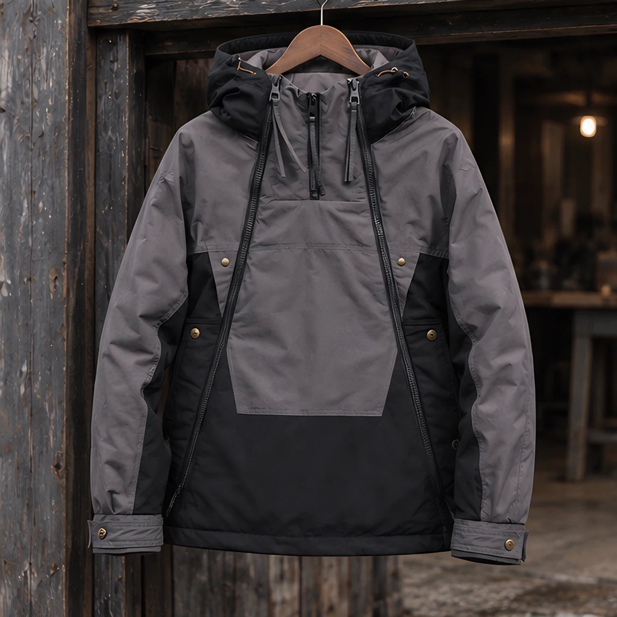 Breccan Men's Double-Zip Utility Jacket - Black - male - Hendlys - Image 3