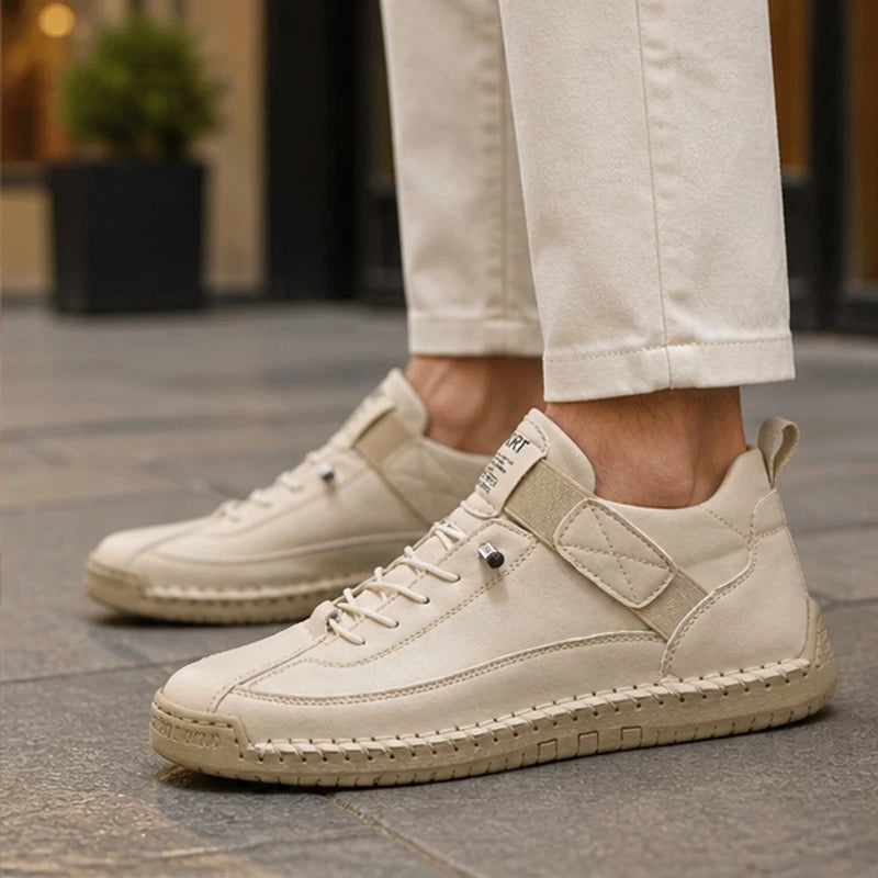 Briarwood Leather Sneakers - Cream - leather sneakers - Hendlys - Image 3