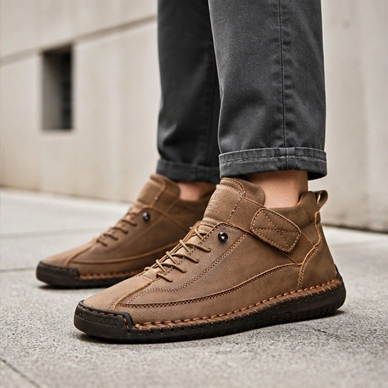 Briarwood Leather Sneakers - Brown - leather sneakers - Hendlys - Image 3