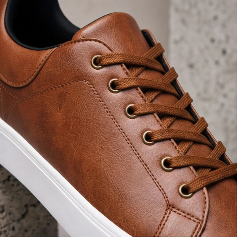 Maddison Leather Sneakers - Brown - everyday sneakers - Hendlys - Image 9