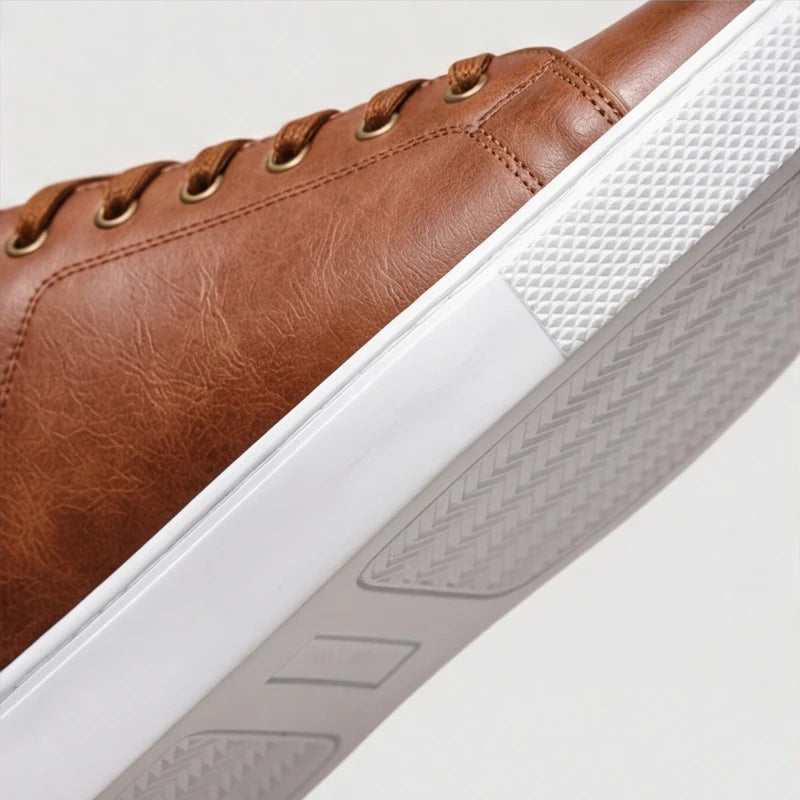 Maddison Leather Sneakers - Brown - casual shoes - Hendlys - Image 8