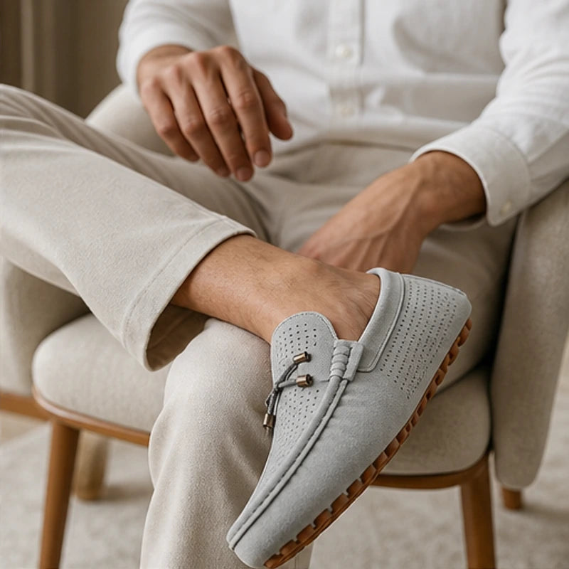 San Marco Woven Leather Loafer - Gray - slip-on shoes - Hendlys - Image 5