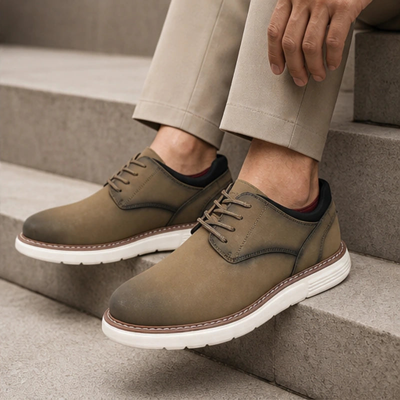 Brookfield Soft-Sole Derby Shoe - Khaki - dress shoes - Hendlys - Image 4
