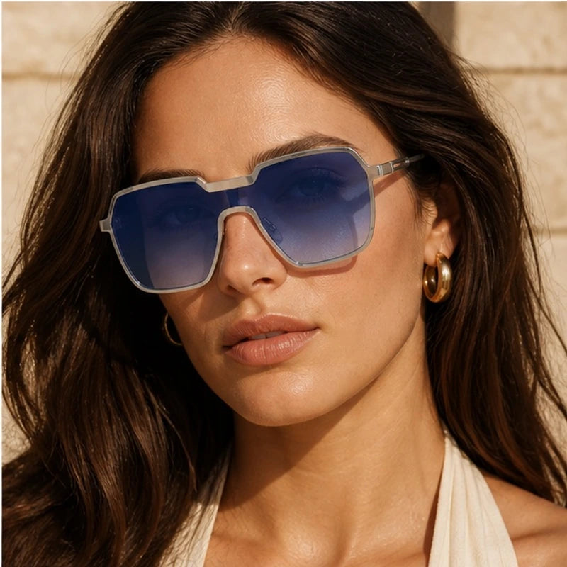 Calix Square-Frame Tinted Shades - Blue - square frame - Hendlys - Image 3