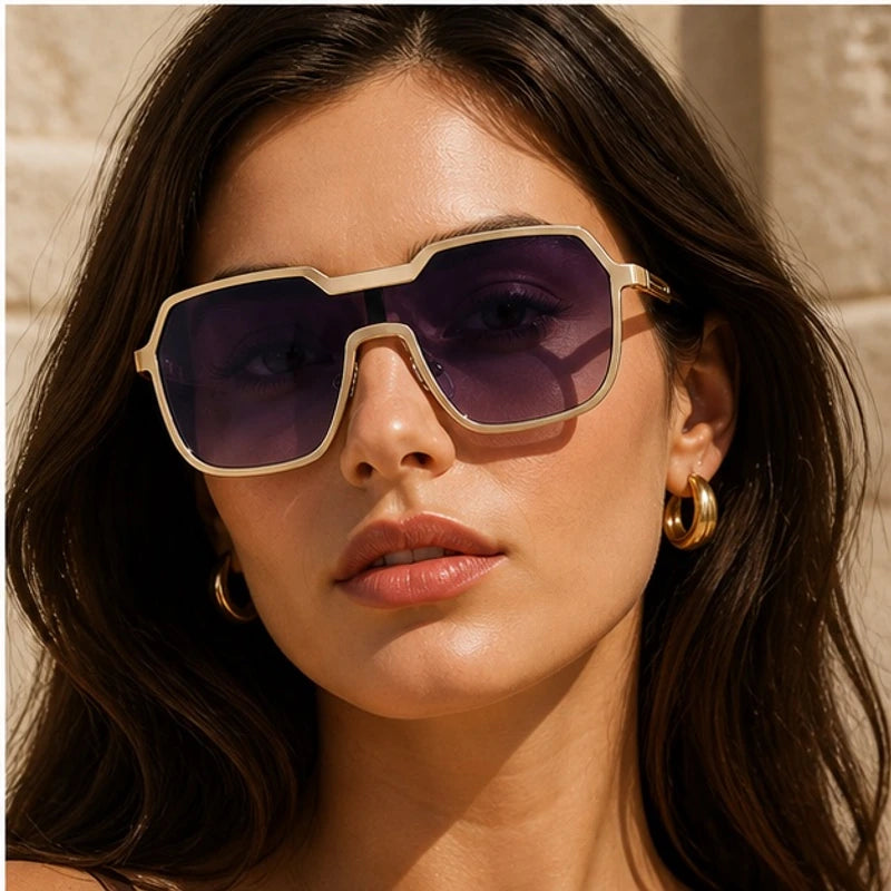 Calix Square-Frame Tinted Shades - Gold - square frame - Hendlys - Image 3