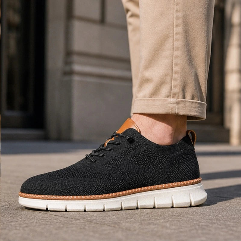 Callen Everyday Sneaker - Black - knit upper - Hendlys - Image 4