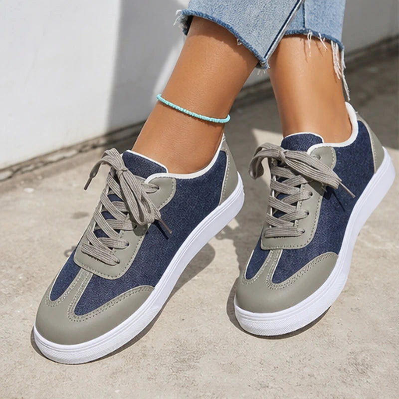 Capri Denim Low-Top Sneaker - Taupe Gray - casual shoes - Hendlys - Image 5