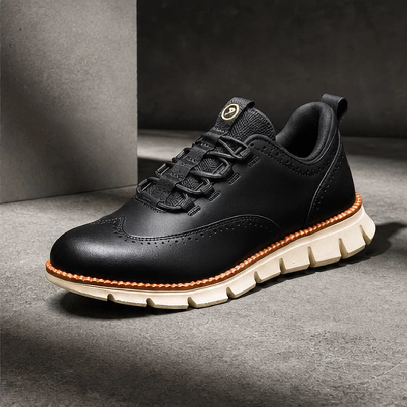 Carrington Brogue Sneaker - Charcoal - men's sneakers - Hendlys - Image 2