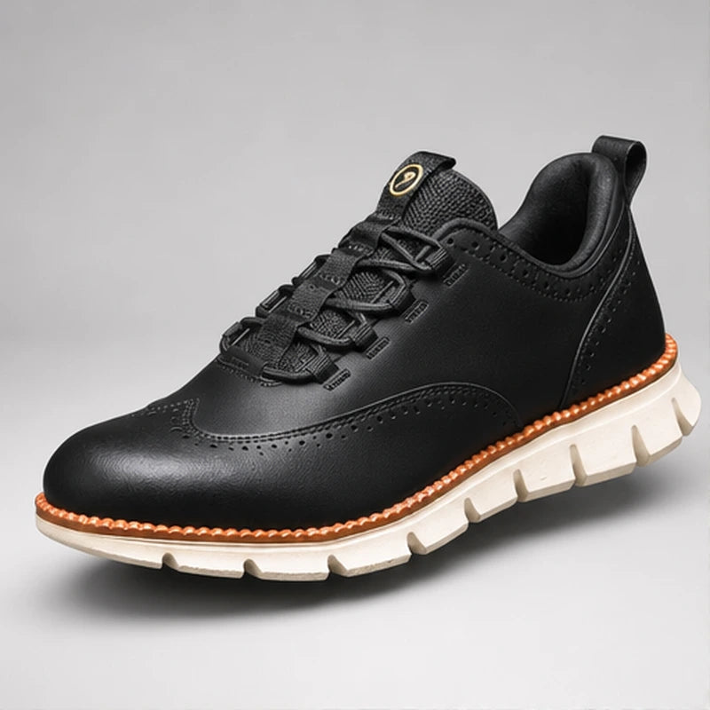 Carrington Brogue Sneaker - Charcoal - Sneakers - Hendlys - Image 1
