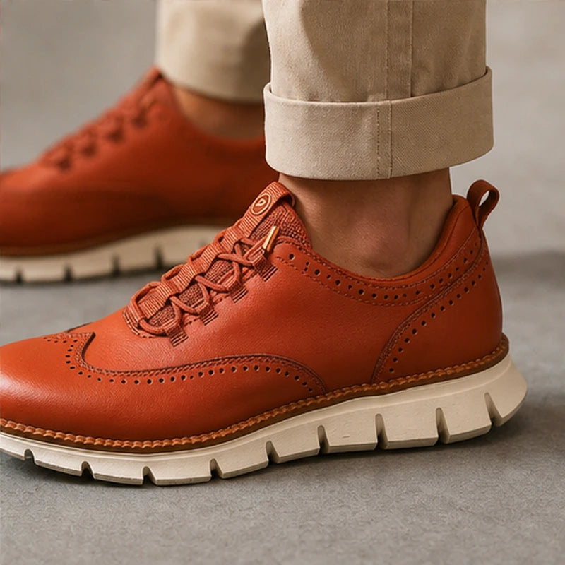 Carrington Brogue Sneaker - Crimson - brogue sneaker - Hendlys - Image 4