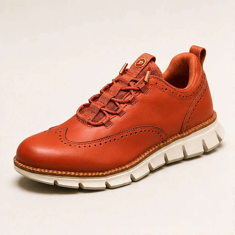 Carrington Brogue Sneaker - Crimson - Sneakers - Hendlys - Image 1