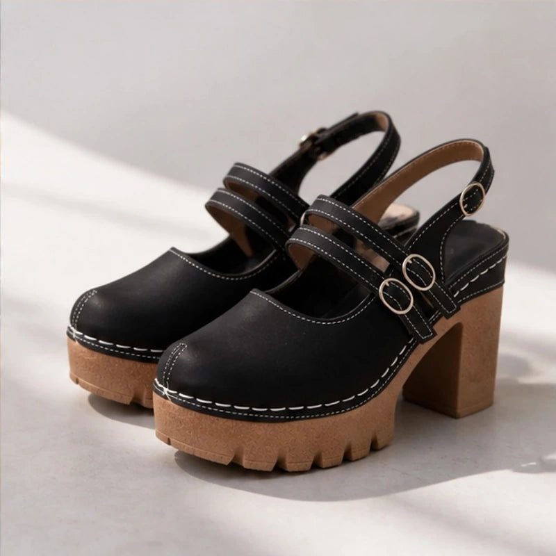 Catria Slingback Heels - Black - women's heels - Hendlys - Image 2