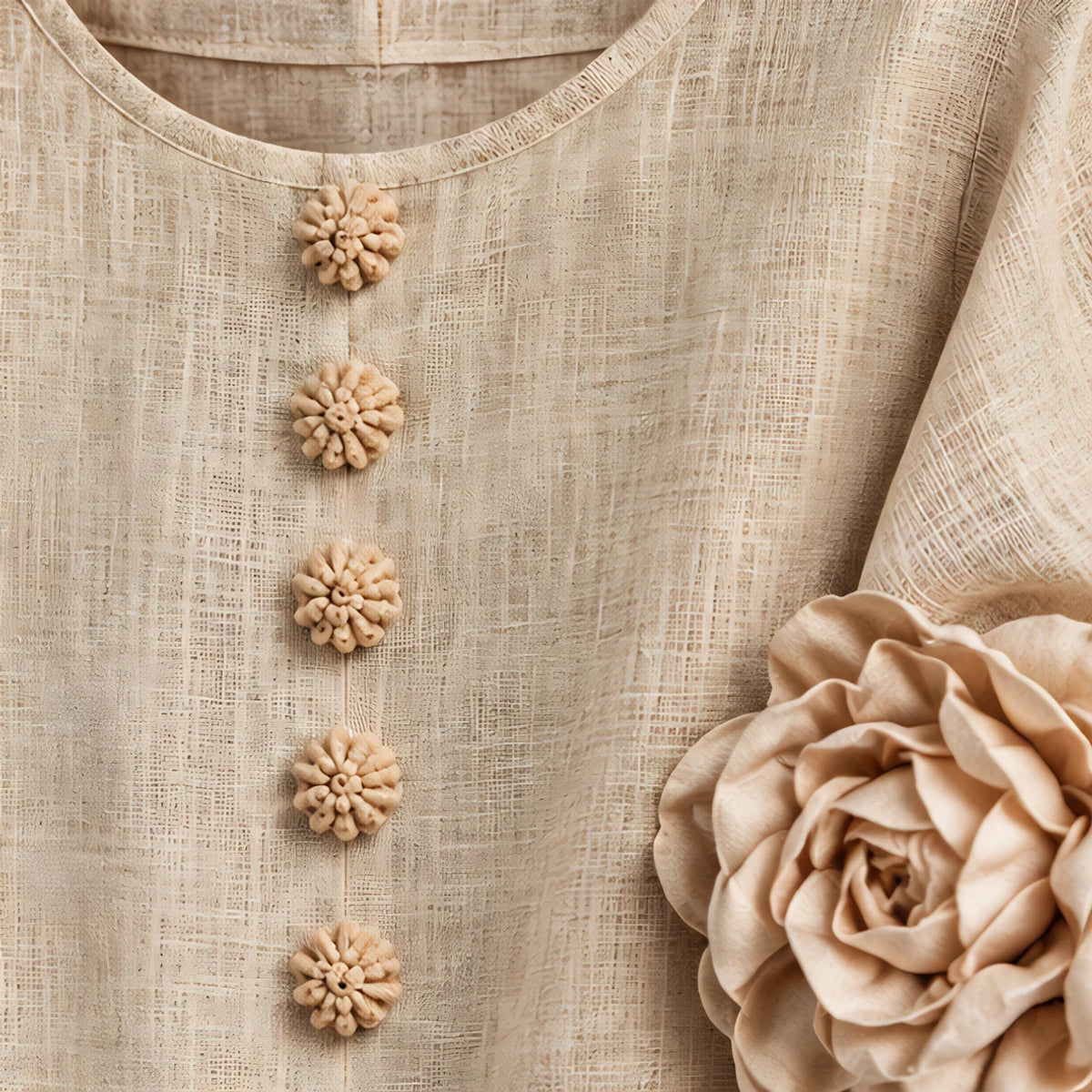 Clarissa Women's Ruffle Sleeve Mini Dress - Beige - VDLONG - Hendlys - Image 4