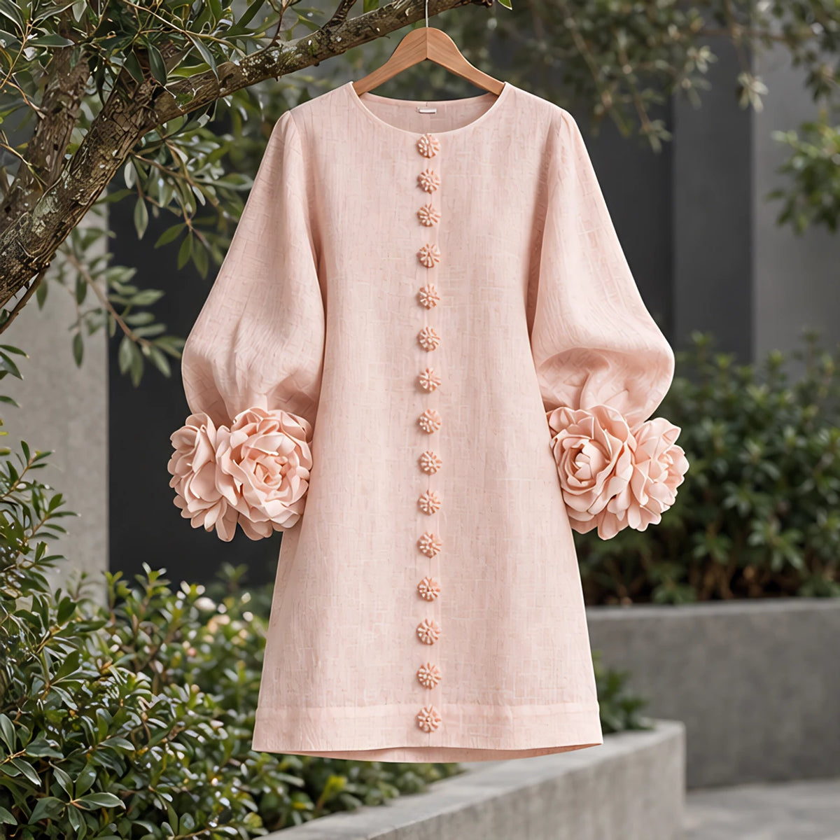 Clarissa Women's Ruffle Sleeve Mini Dress - Pink - VD - Hendlys - Image 3