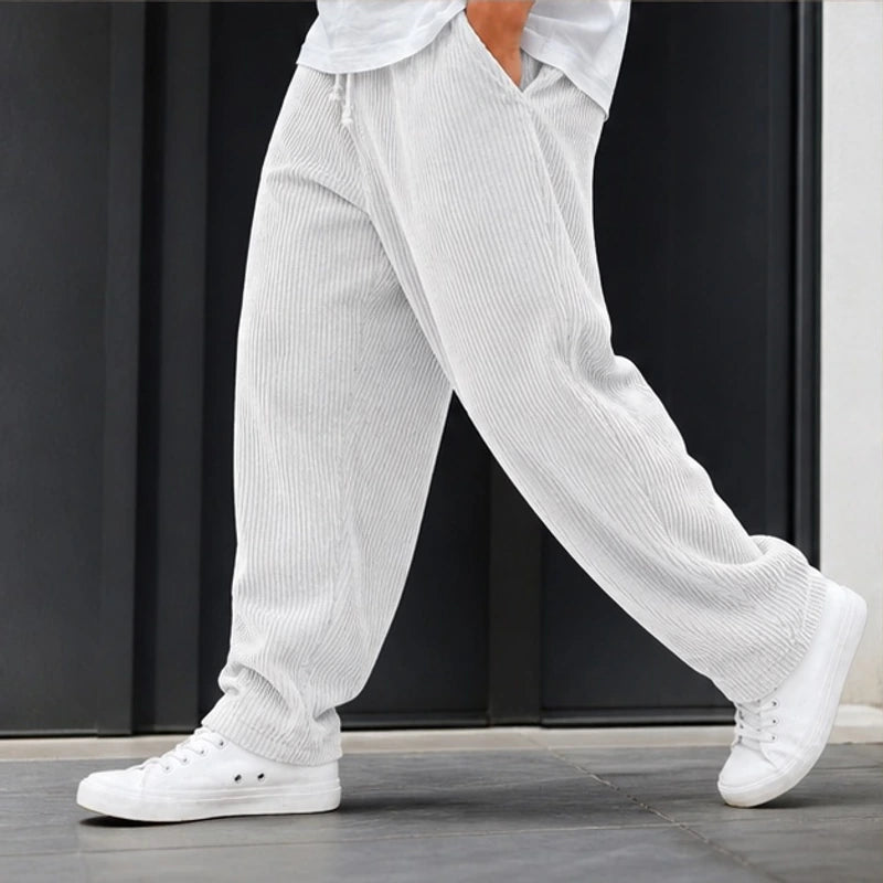 Copley Corduroy Jogger Pants - Off-White - Clothing > Pants > Corduroy Jogger Pants - Hendlys - Image 2
