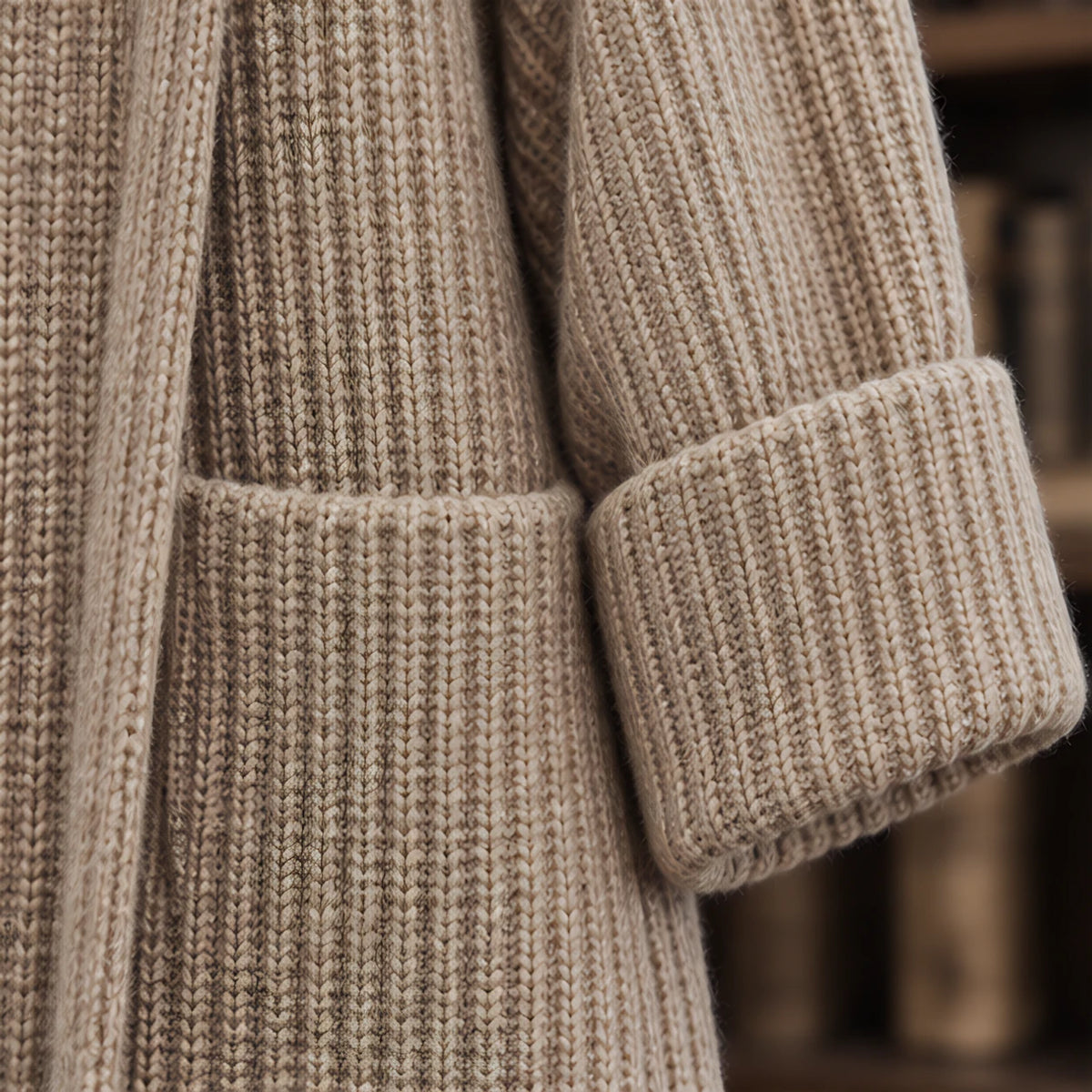 Cybele Women's Chunky Open-Front Cardigan - Camel beige - Women's Clothing > Sweaters & Cardigans > Cardigans - Hendlys - Image 3