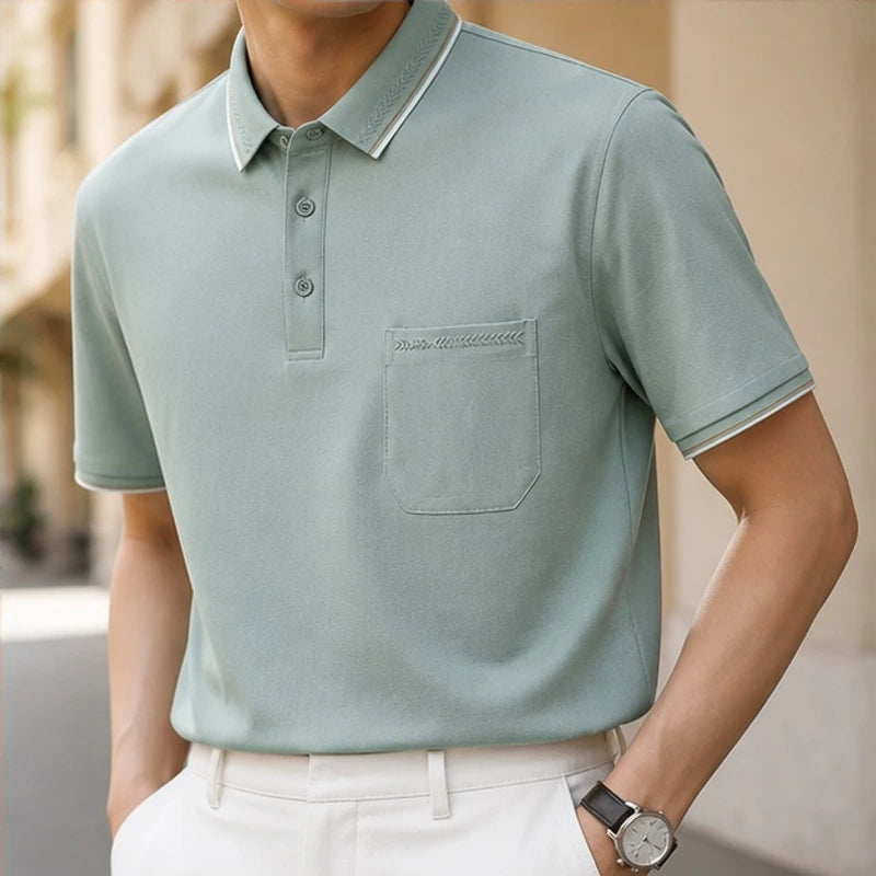 Darrow Short Sleeve Polo Shirt - Light Green - Polo Shirts - Hendlys - Image 2