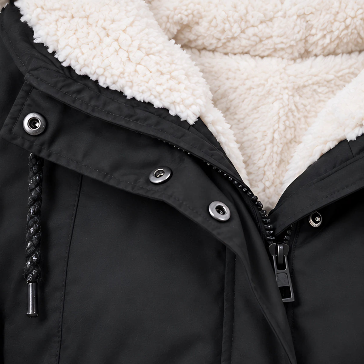 Delaney Women's Sherpa Lined Parka - Black - relisted - Hendlys - Image 4